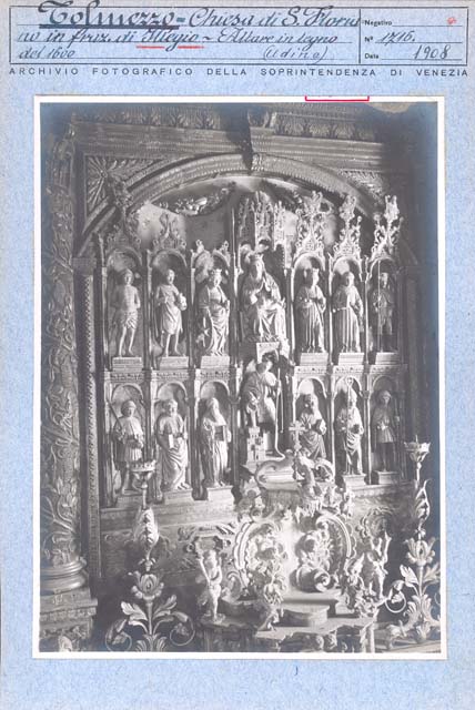 Interno: presbiterio (positivo) di Mioni Domenico detto Domenico da Tolmezzo, Battigelli, Ernesto, Gabinetto Fot. Soprintendenza ai Monumenti di Venezia (inizio XX)