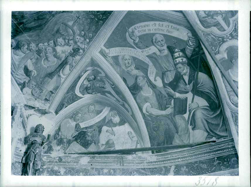 Documentazione storico artistica: sec. XVI-XVII, affreschi, Storie della vita di san Floriano, Profeti, Sibille e Santi; Urbanis Giulio (negativo) di Urbanis Giulio, Gabinetto Fot. Soprintendenza ai Monumenti di Venezia (primo quarto XX)