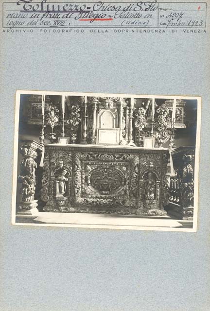 Edifici religiosi: chiesa, San Floriano; Illegio (positivo) di Comuzzo Gerolamo (Bottega), Gabinetto Fot. Soprintendenza ai Monumenti di Venezia, Caprioli, Giovanni (primo quarto XX)