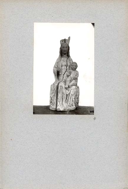 Documentazione storico artistica: scultura lignea, Madonna col Bambino (positivo) di Gabinetto Fot. Soprintendenza ai Monumenti di Venezia (primo quarto XX)