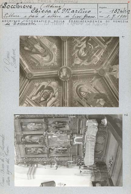 Documentazione storico artistica: sec. XVI, affresco, Padri della Chiesa, Padre Eterno; Gianfrancesco del Zoto detto Gianfrancesco da Tolmezzo (positivo) di Gianfrancesco del Zoto detto Gianfrancesco da Tolmezzo, Ongaro, Massimiliano, Gabinetto Fot. Soprintendenza ai Monumenti di Venezia (prima metà XX)