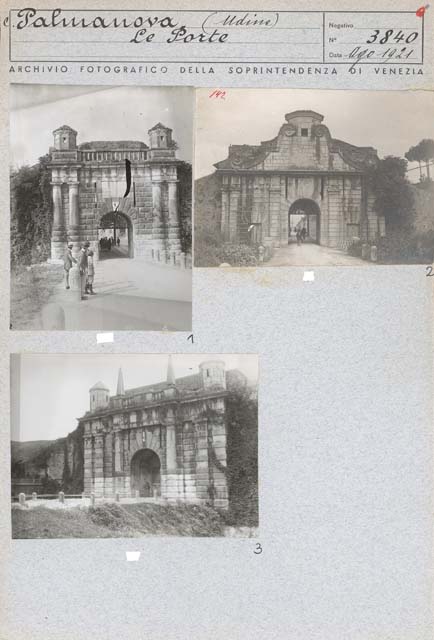 Documentazione storico artistica: sec. XVII, porta Aquileia; Palmanova (positivo) di Gabinetto Fot. Soprintendenza ai Monumenti di Venezia (prima metà XX)