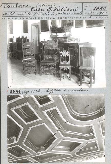 Edifici urbani: palazzo, Fabiani; Paularo (positivo) di Caprioli, Giovanni (prima metà XX)