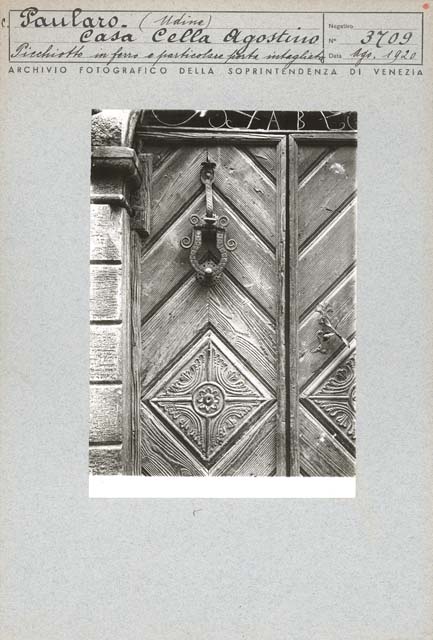 Edifici rurali: casa, Cella Agostino; Paularo (positivo) di Caprioli, Giovanni (prima metà XX)