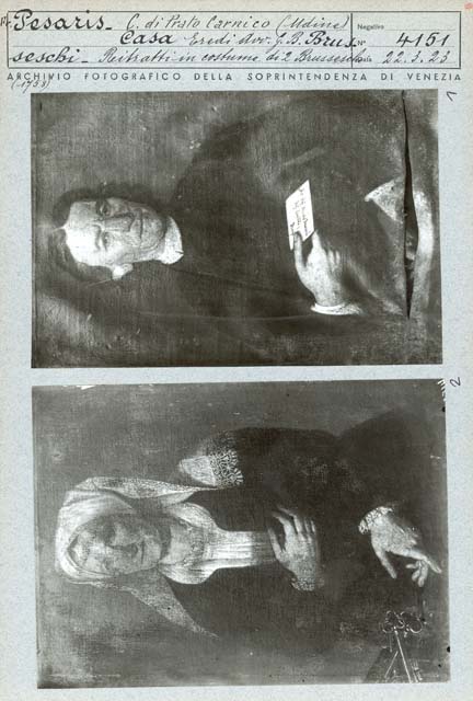 Documentazione storico artistica: sec. XVIII, dipinto, Nicolò Bruseschi; Schiavi Antonio (positivo) di Schiavi Antonio, Caprioli, Giovanni (prima metà XX)