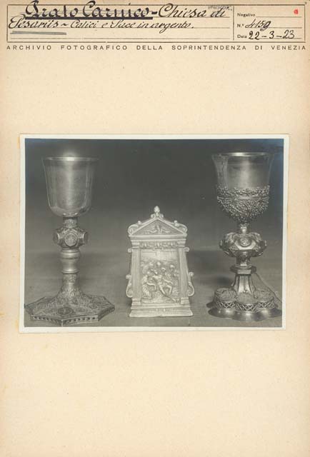 Documentazione storico artistica: calice (positivo) di Mondella Galeazzo detto Moderno, Caprioli, Giovanni (prima metà XX)