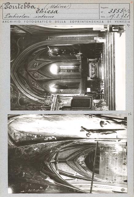 Edifici religiosi: sec. XV, chiesa, Santa Maria; Pontebba (positivo) di Gabinetto Fot. Soprintendenza ai Monumenti di Venezia (prima metà XX)