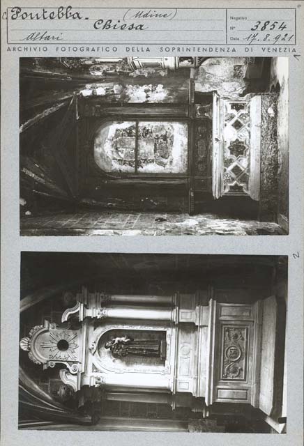 Edifici religiosi: sec. XV, chiesa, Santa Maria; Pontebba (positivo) di Gabinetto Fot. Soprintendenza ai Monumenti di Venezia (prima metà XX)