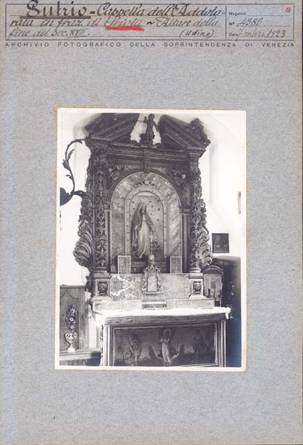 Documentazione storico artistica: sec. XVIII, ancona, ambito carnico (positivo) di Caprioli, Giovanni (primo quarto XX)