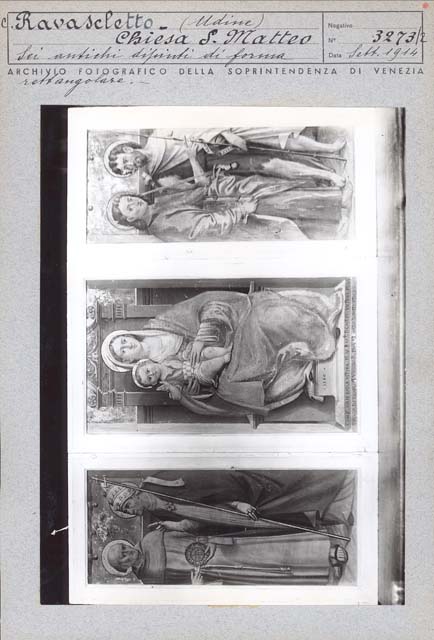 Edifici religiosi: chiesa, San Matteo; Ravascletto (positivo) di Agostini Giovanni Antonio, Gabinetto Fot. Soprintendenza ai Monumenti di Venezia (primo quarto XX)