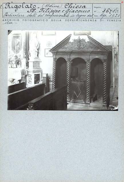 Edifici religiosi: chiesa, San Filippo e San Giacomo; Rigolato (positivo) di Caprioli, Giovanni - Bottega carnica (prima metà XX)