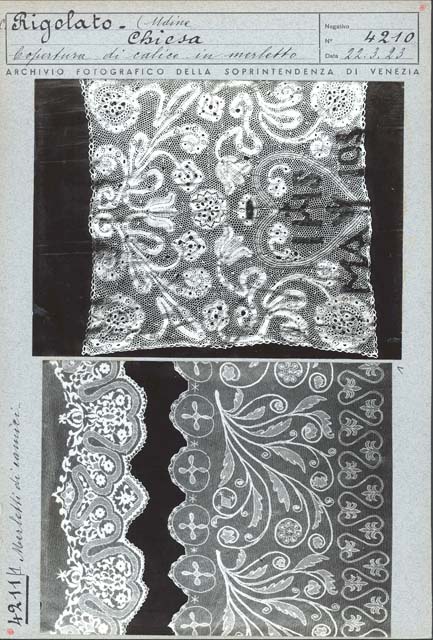 Documentazione storico artistica: velo da calice (positivo) di Caprioli, Giovanni (prima metà XX)