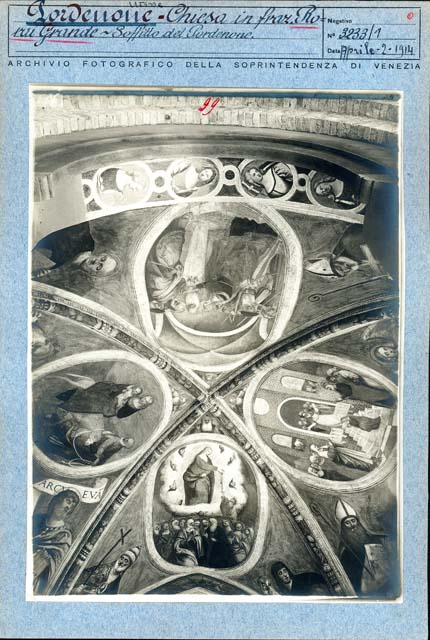 Documentazione storico artistica: sec. XVI, affresco, storie della Vergine; Sacchis Giovanni Antonio detto Pordenone (positivo) di Sacchis Giovanni Antonio detto Pordenone, Sacchis Giovanni Antonio detto Pordenone, Gabinetto Fot. Soprintendenza ai Monumenti di Venezia (prima metà XX)