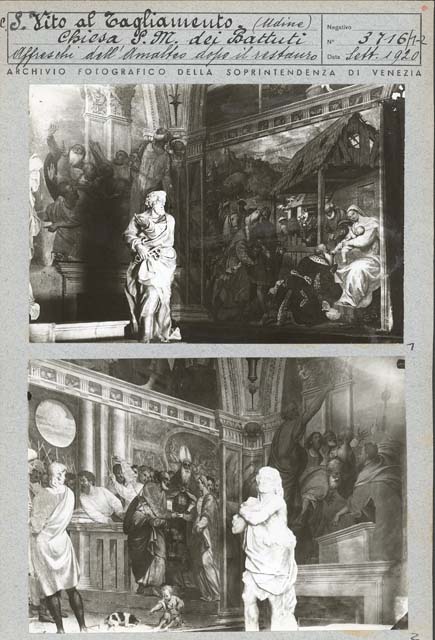 Documentazione storico artistica: sec. XVIII, altare maggiore, statua, San Giovanni Battista; Baratta Pietro (positivo) di Amalteo Pomponio, Baratta Pietro, Gabinetto Fot. Soprintendenza ai Monumenti di Venezia (prima metà XX)