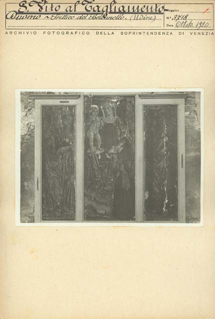 Interno: navata, parete sinistra (positivo) di Andrea di Bertolotto detto Andrea Bellunello, Gabinetto Fot. Soprintendenza ai Monumenti di Venezia (prima metà XX)