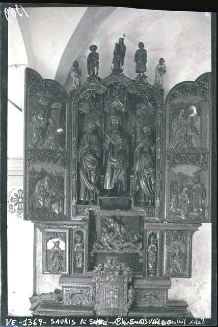 Edifici religiosi: chiesa, Sant'Osavaldo; Sauris di Sotto (negativo) di Ongaro, Massimiliano (prima metà XX)