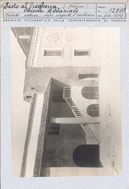 Edifici religiosi: abbazia, Santa Maria in Sylvis; Sesto al Reghena (positivo) di Caprioli, Giovanni (prima metà XX)