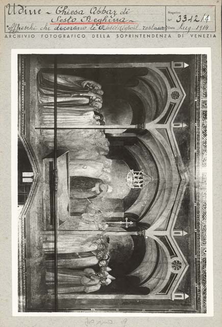 Interno: presbiterio (positivo) di Gabinetto Fot. Soprintendenza ai Monumenti di Venezia (prima metà XX)