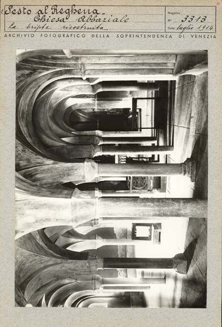 Interno: cripta (positivo) di Gabinetto Fot. Soprintendenza ai Monumenti di Venezia (prima metà XX)
