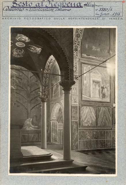 Interno: presbiterio; ciborio (positivo) di Gabinetto Fot. Soprintendenza ai Monumenti di Venezia (prima metà XX)