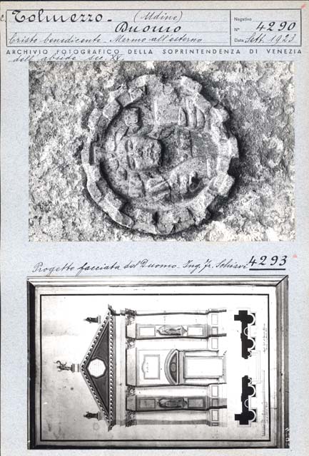 Documentazione storico artistica: sec. XIX, 1827, disegno, recto, prospetto chiesa San Martino Vescovo; Schiavi Angelo (positivo) di Schiavi Angelo, Caprioli, Giovanni (prima metà XX)