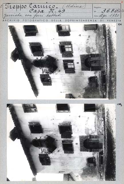 Edifici rurali: casa in linea, Craighero; Treppo Carnico, Siaio (positivo) di Caprioli, Giovanni (prima metà XX)