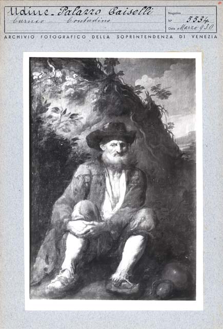 Documentazione storico artistica: sec. XVII, dipinto, Il Giramondo; Carneo Antonio (positivo) di Carneo Antonio, Fiorentini, Pietro (prima metà XX)