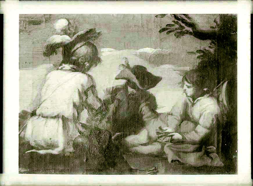 Documentazione storico artistica: sec. XVII, dipinto, I Giocatori; Carneo Antonio (negativo) di Carneo Antonio, Fiorentini, Pietro (prima metà XX)