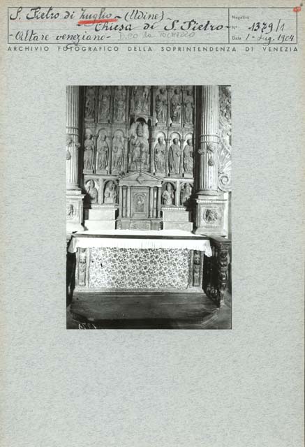 Edifici religiosi: chiesa, San Pietro; Zuglio (positivo) di Mioni Domenico detto Domenico da Tolmezzo, Ongaro, Massimiliano (prima metà XX)