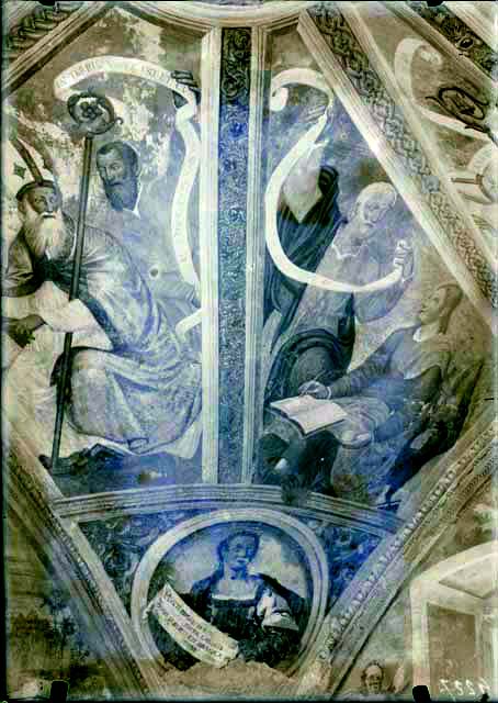 Documentazione storico artistica: sec. XVI, affresco, Profeti, Padri della Chiesa, particolare; Urbanis Giulio (negativo) di Urbanis Giulio, Caprioli, Giovanni (prima metà XX)