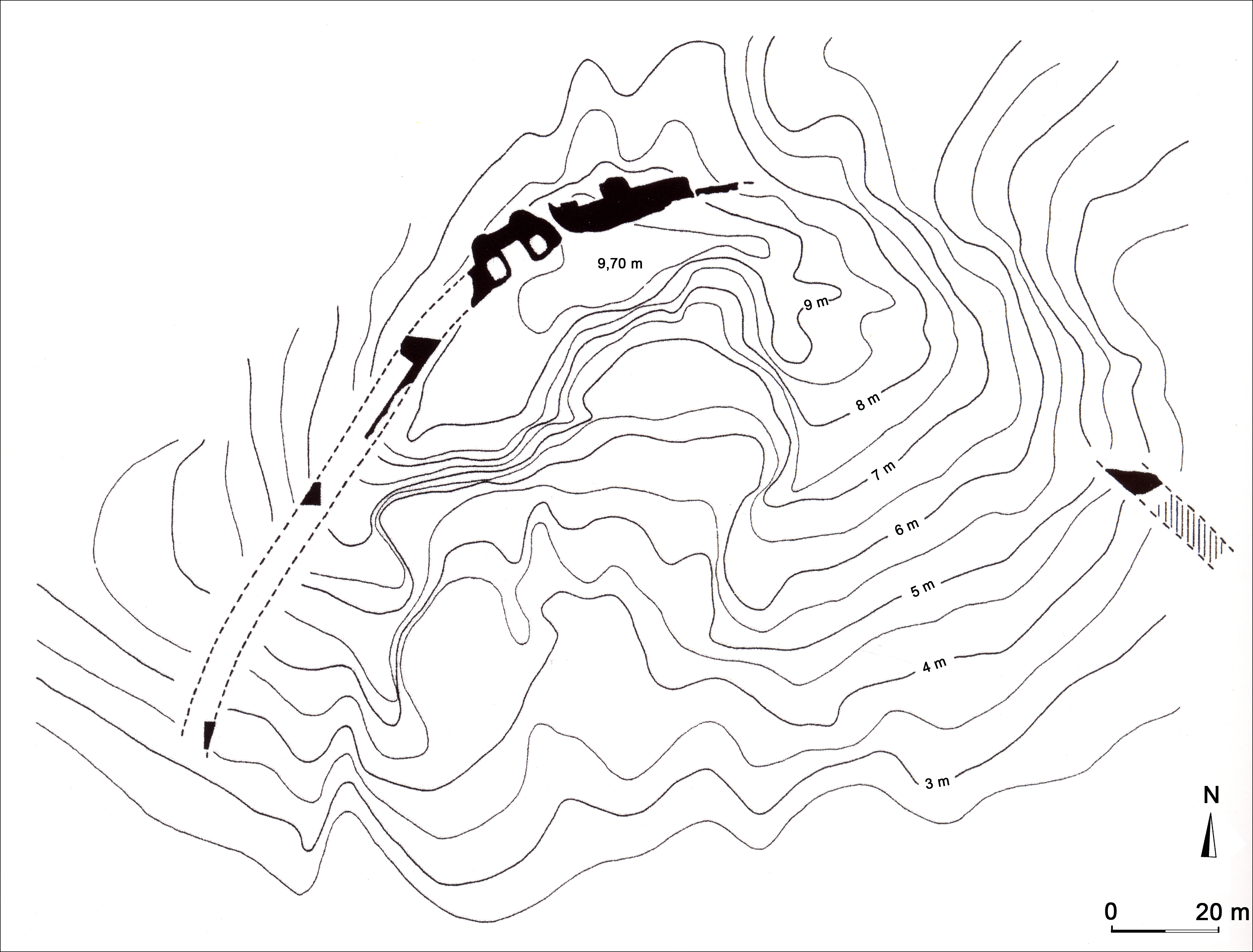 cinta muraria, Mura protostoriche di Coppa Nevigata (PERIODIZZAZIONI/ PROTOSTORIA/ Età del Bronzo)