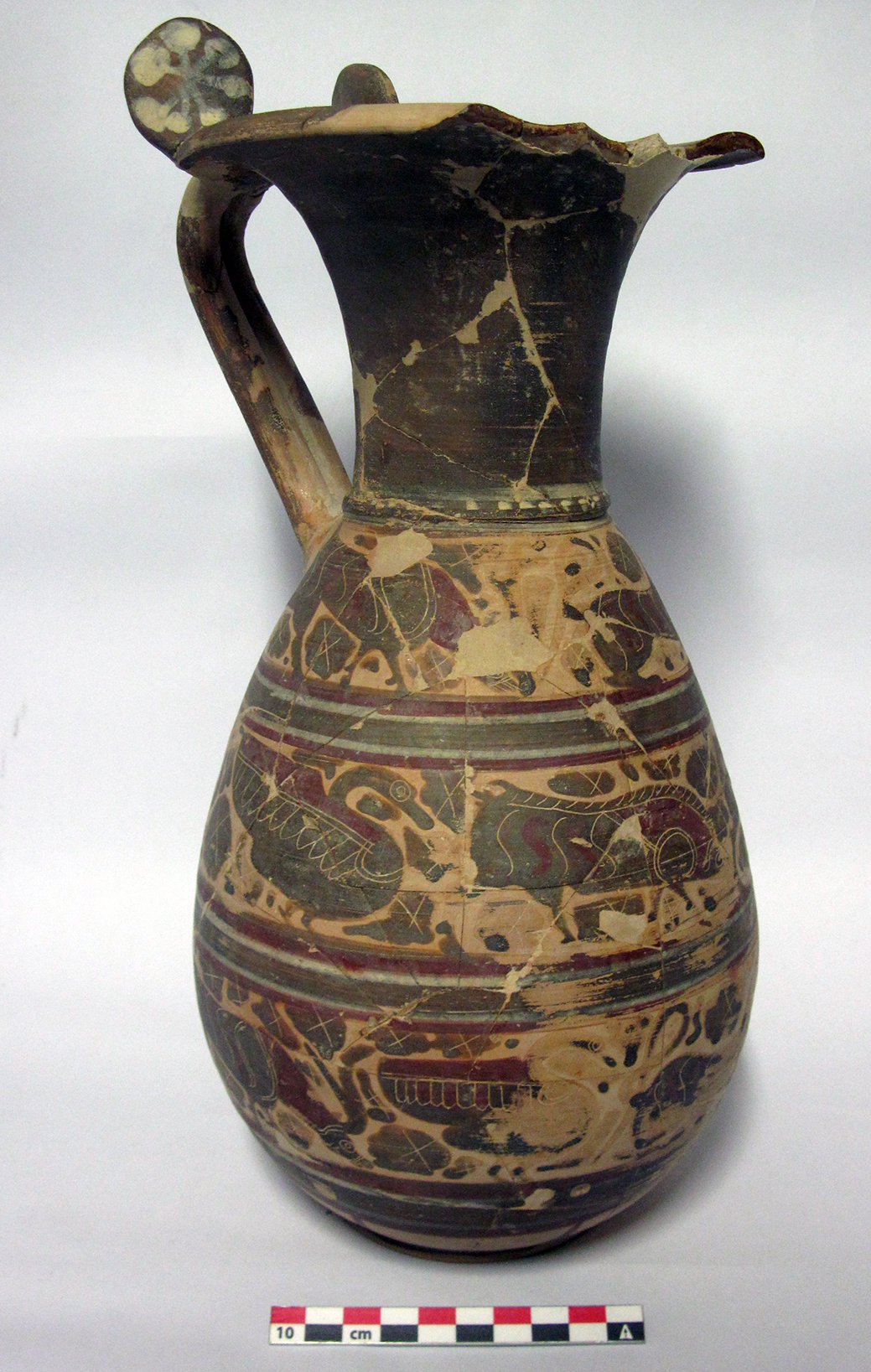 SINGOLO OGGETTO/ oinochoe, SECOLI/ VI a.C./ prima metà