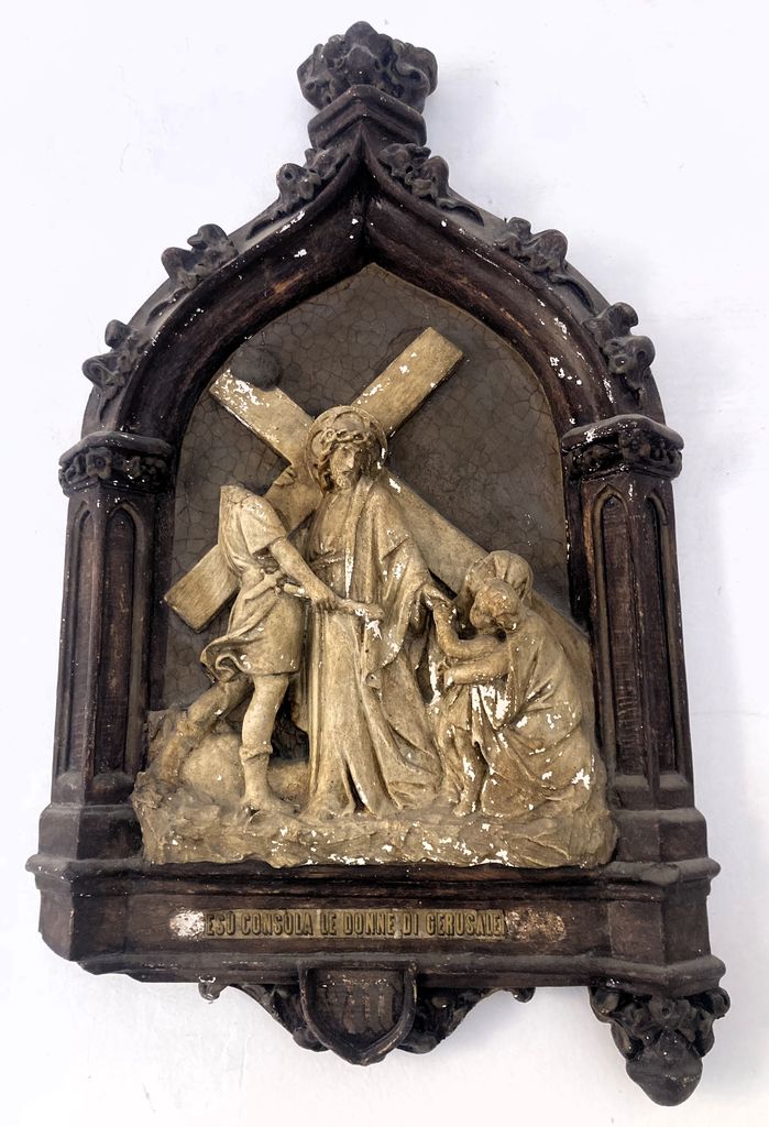 Cristo consola le donne di Gerusalemme (stazione della Via Crucis, ciclo) - ambito laziale (secondo quarto sec. XX)