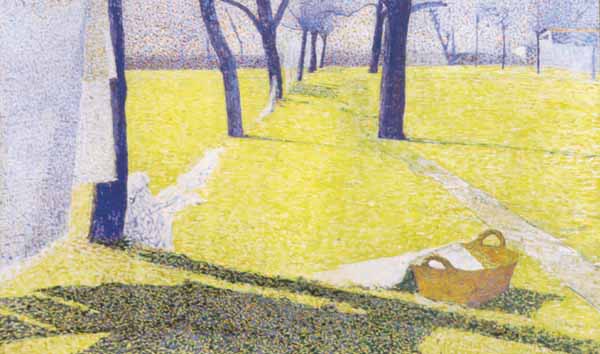 Panni al sole, paesaggio (dipinto, opera isolata) di Pelizza da Volpedo Giuseppe (fine XIX)