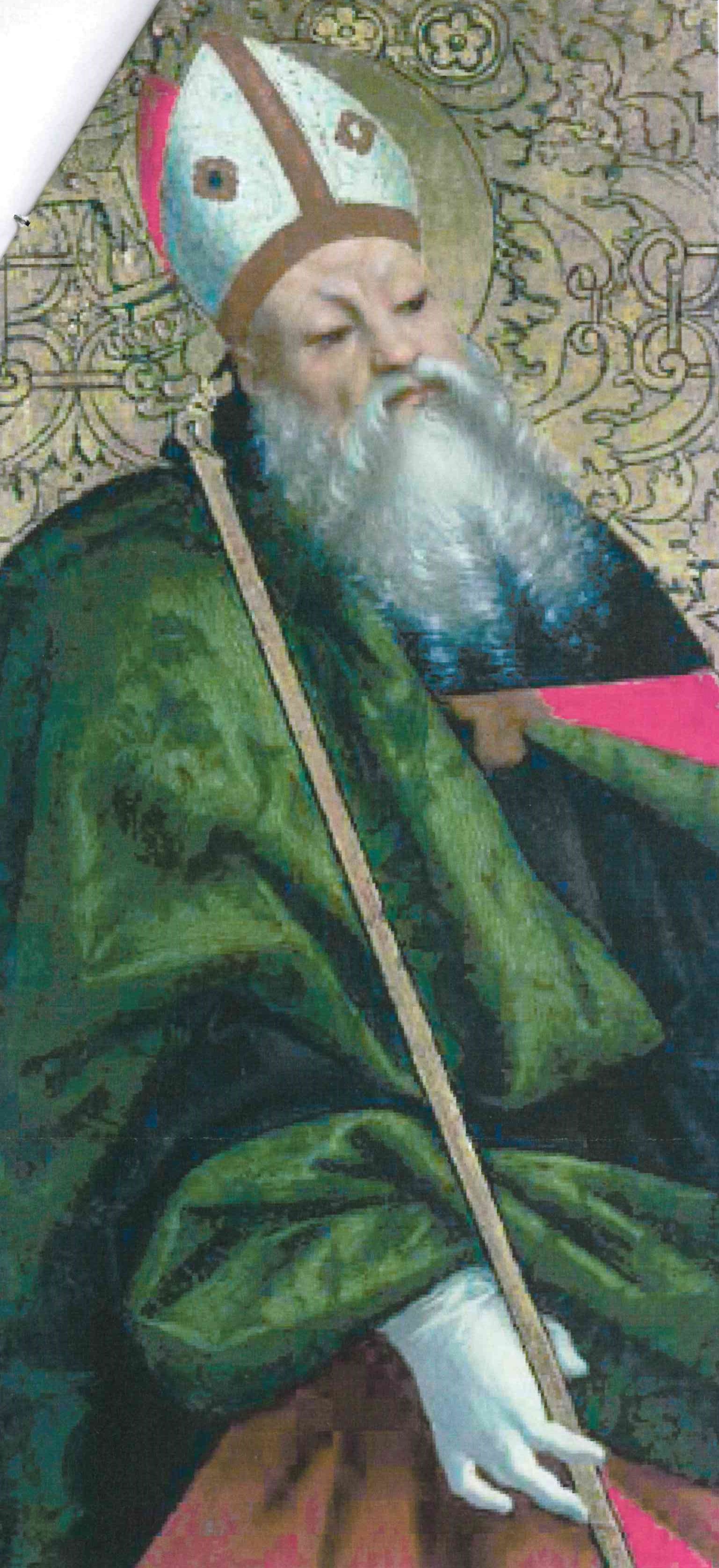 Sant'Agostino, Sant'Agostino (dipinto, pendant) di Giovenone Gerolamo (secondo quarto XVI)