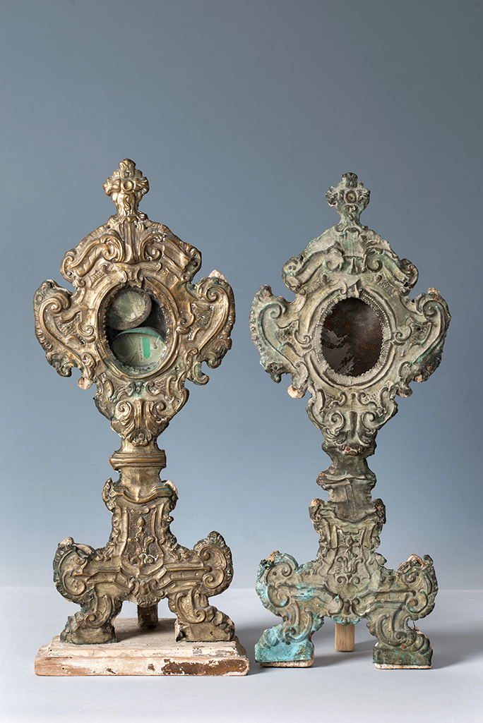 reliquiario - a ostensorio, serie - ambito Italia centro-meridionale (ca XVIII)