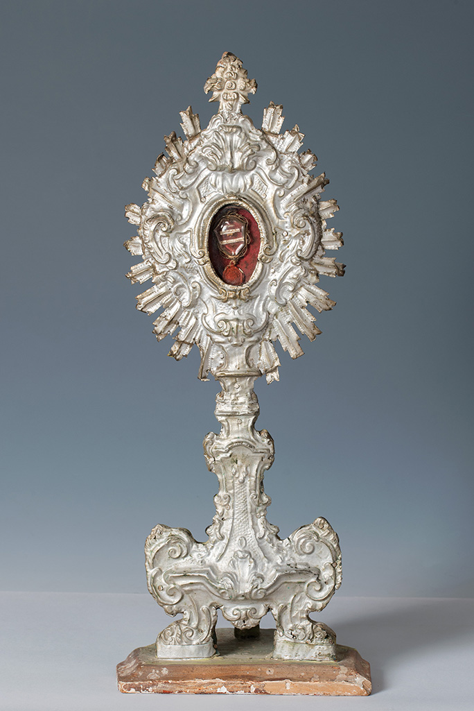 reliquiario - a ostensorio, opera isolata - ambito italiano (ca XVIII)