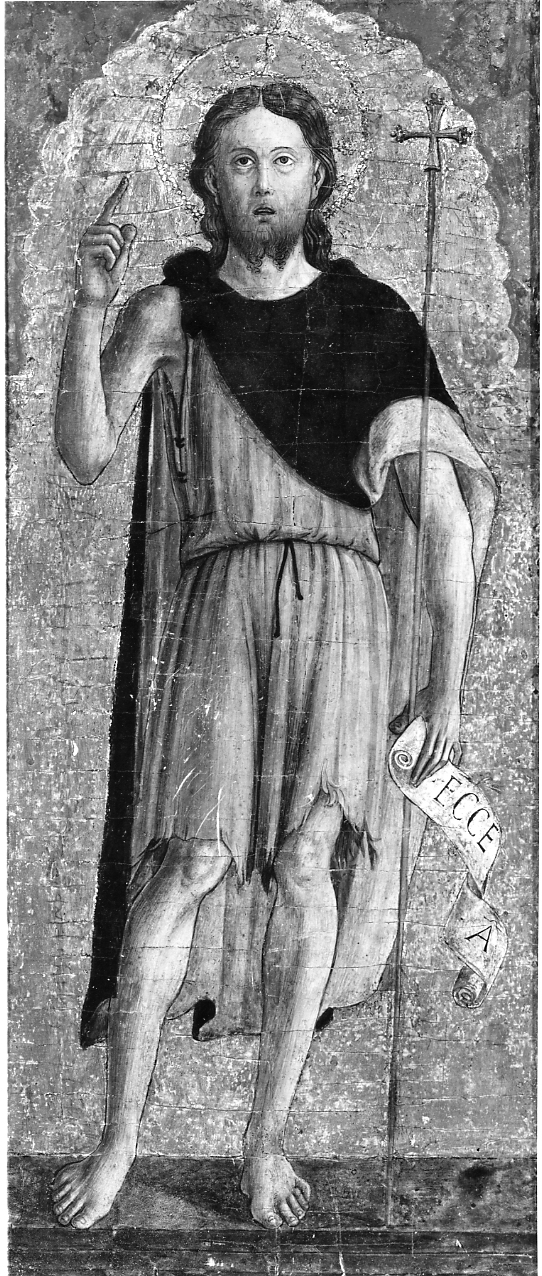 San Giovanni Battista (dipinto, opera isolata) di Bastiani Lazzaro (attribuito) (sec. XV)