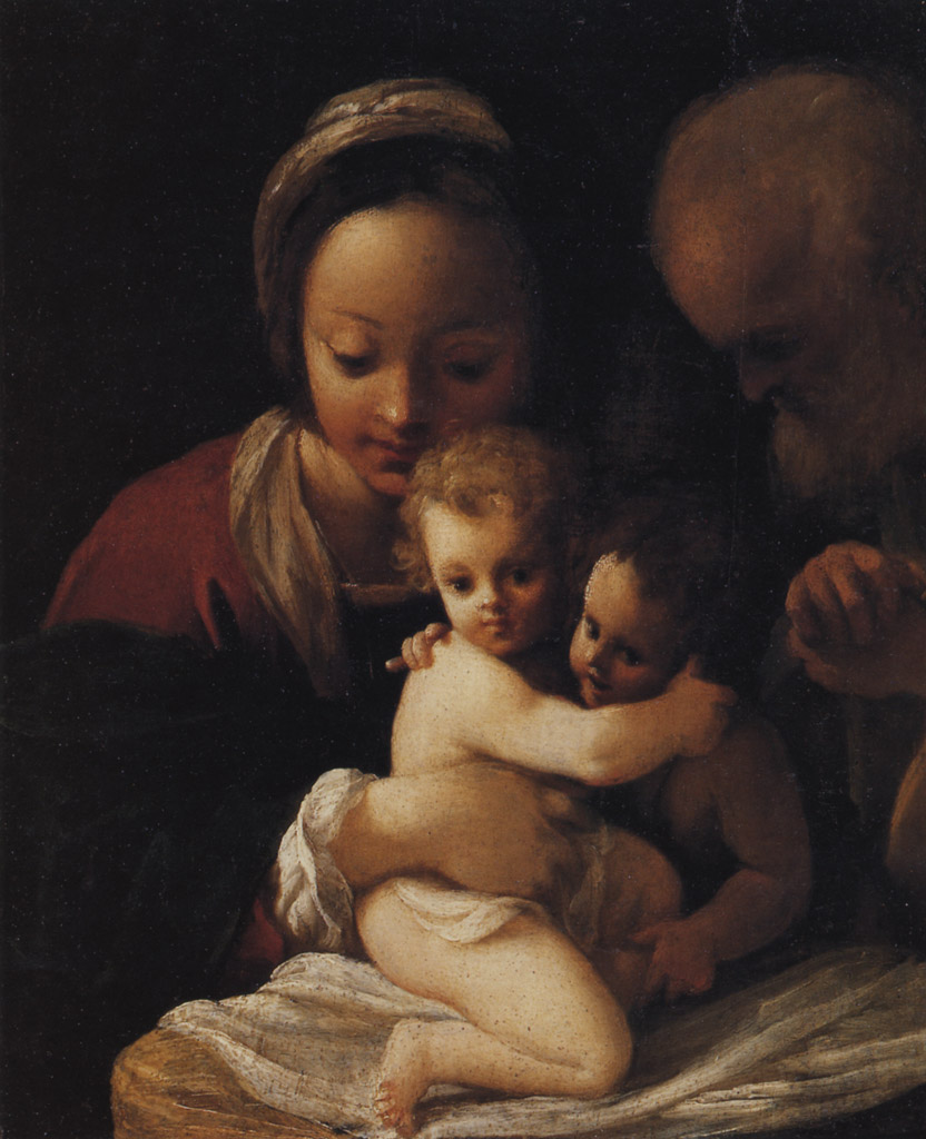 Sacra Famiglia con San Giovannino (dipinto) di Schedoni Bartolomeo (sec. XVII)