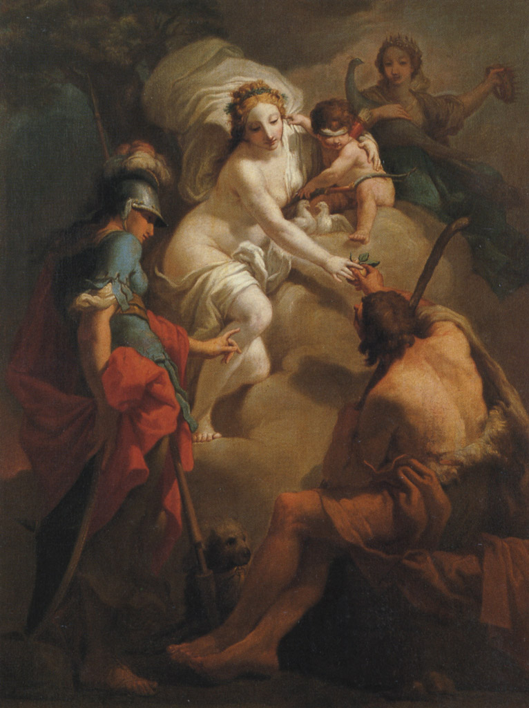 Giudizio di Paride (dipinto) di Gandolfi Gaetano (sec. XVIII)