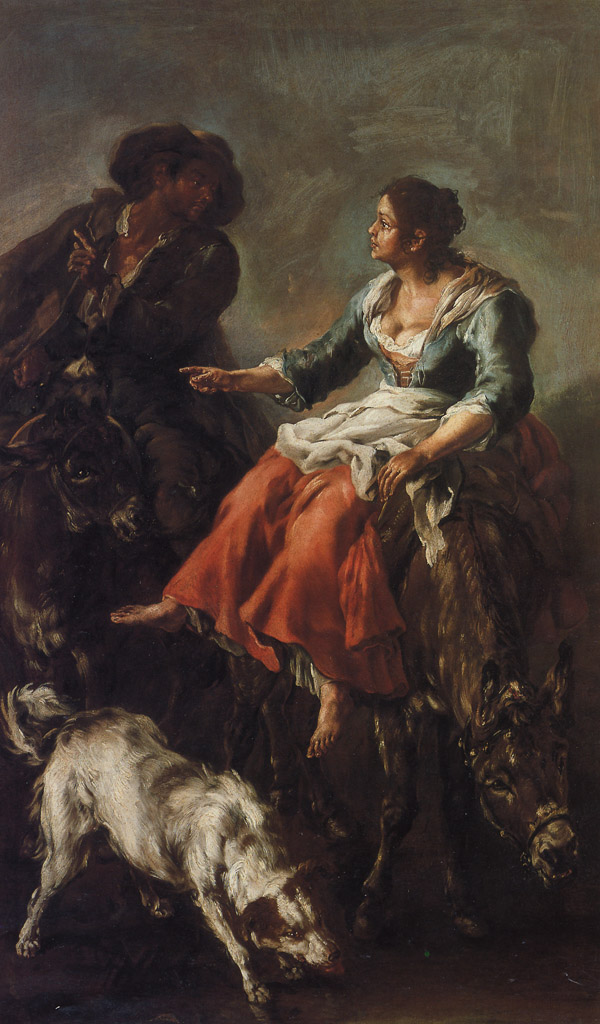 Scena campestre con figure (dipinto) di Brandi Domenico detto Micco (sec. XVIII)