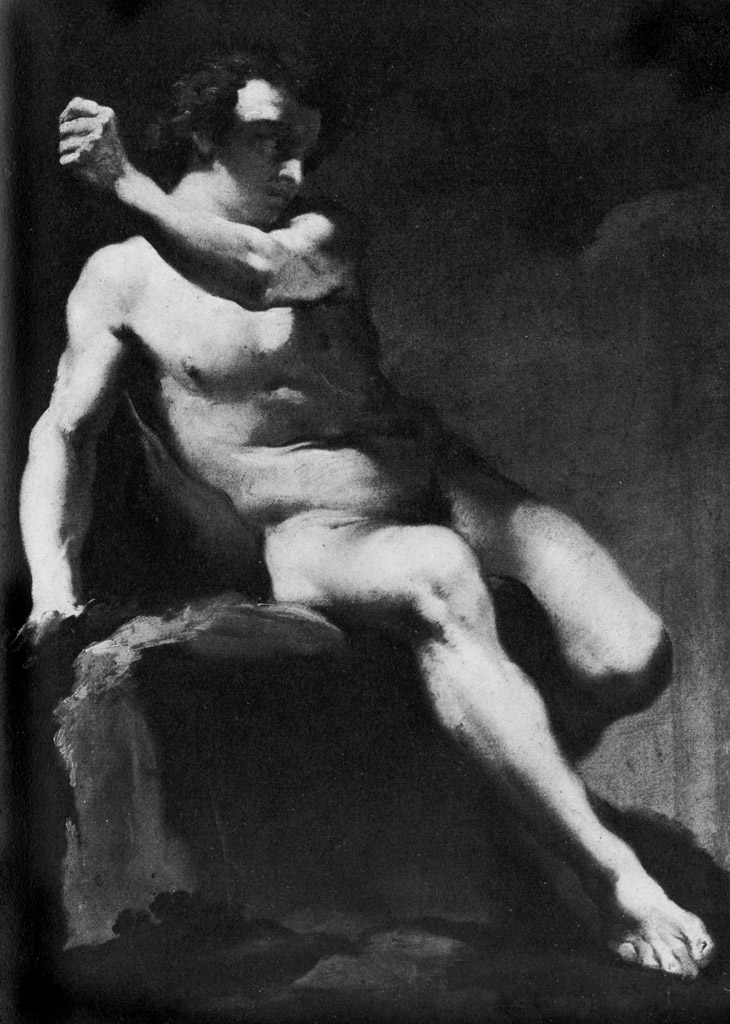 Nudo accademico (dipinto) di Gandolfi Ubaldo (sec. XVIII)