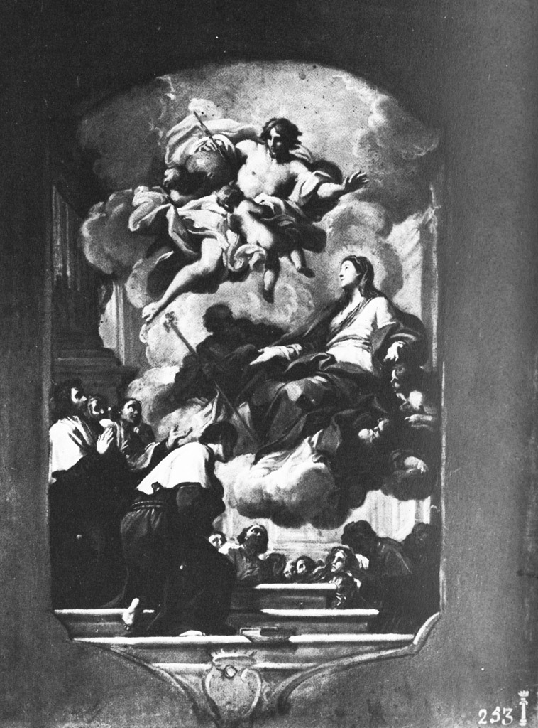 Sacra Famiglia in Gloria (dipinto) di Costanzi Placido (sec. XVIII)