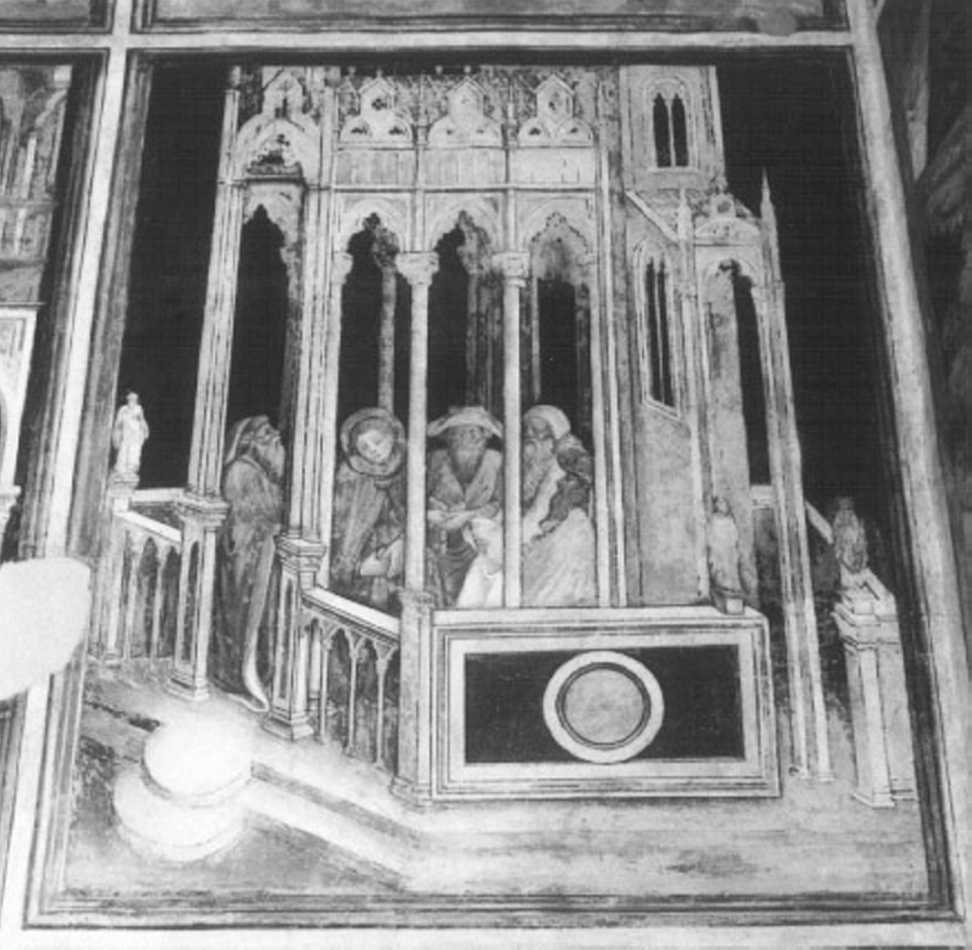 San Girolamo incontra Cromatio, Giovino ed Eusebio (dipinto) di Badile Giovanni (metà XV)
