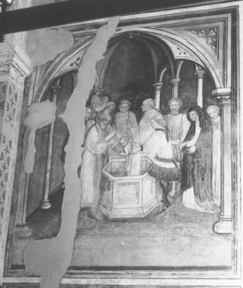 battesimo di San Girolamo (dipinto) di Badile Giovanni (metà XV)