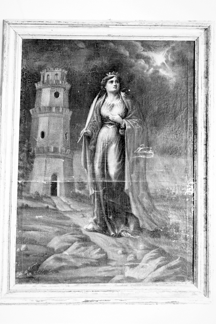 Santa Barbara (dipinto) di Saddi (XIX)