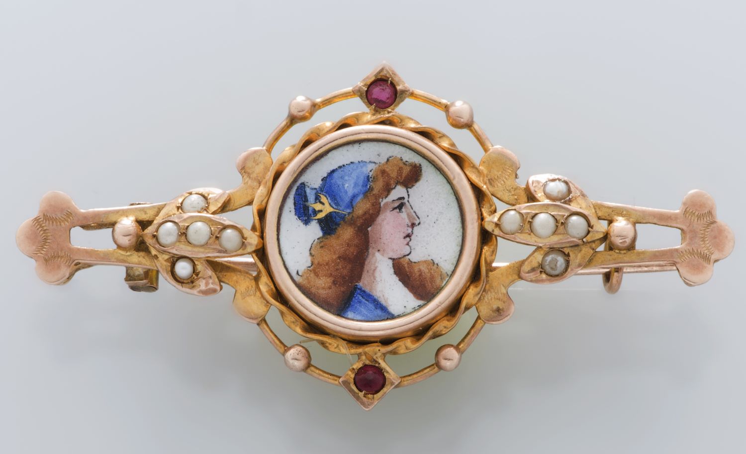 spilla - a figurino, opera isolata - bottega Italia meridionale (inizio sec. XX)