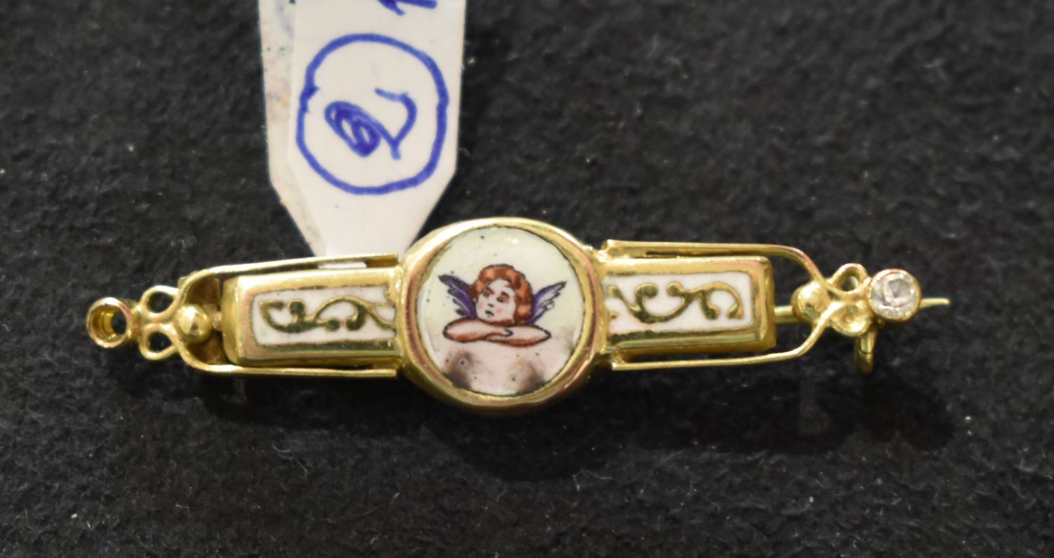 spilla - a baguette, opera isolata - bottega italiana (inizio sec. XX)