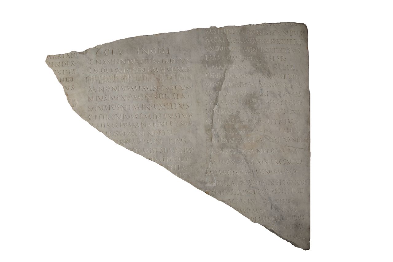 lastra con iscrizione/ frammento (sec. I d.C)