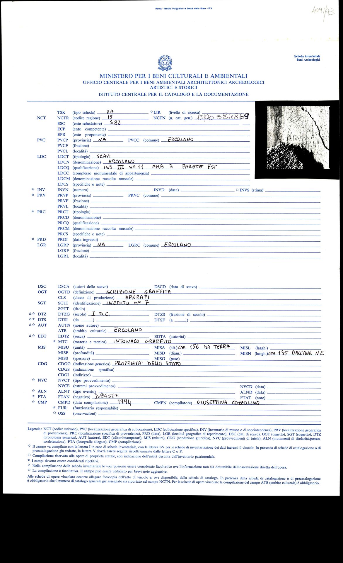 graffito, epigrafe (sec. I d.C)